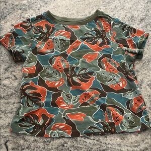 Tropical Leaf Print Kids Shirt l 3T